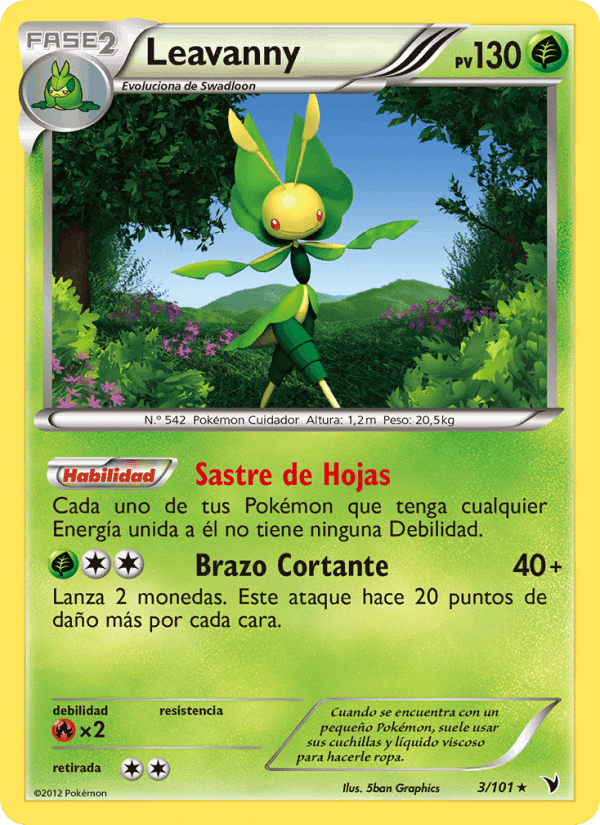 Leavanny, carta 3 de Nobles Victorias