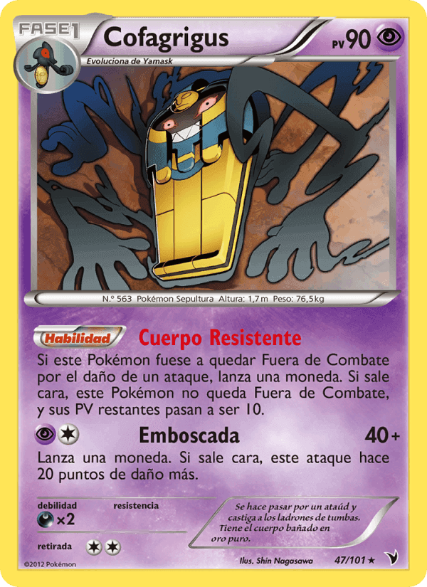 Cofagrigus, carta 47 de Nobles Victorias