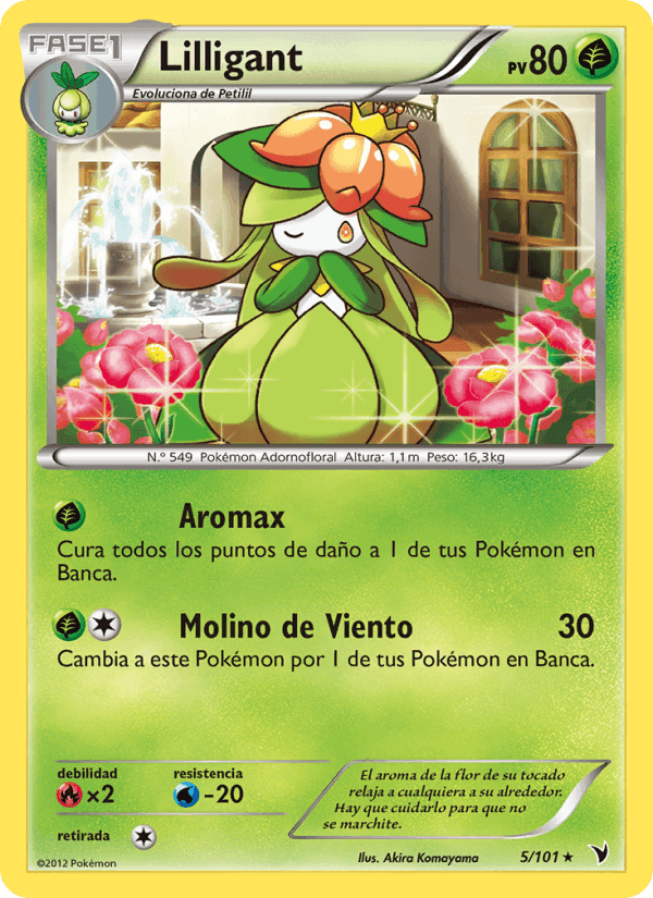 Lilligant, carta 5 de Nobles Victorias