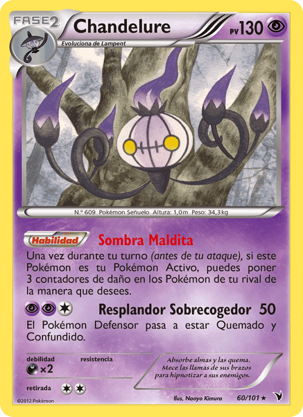 Chandelure, carta 60 de Nobles Victorias