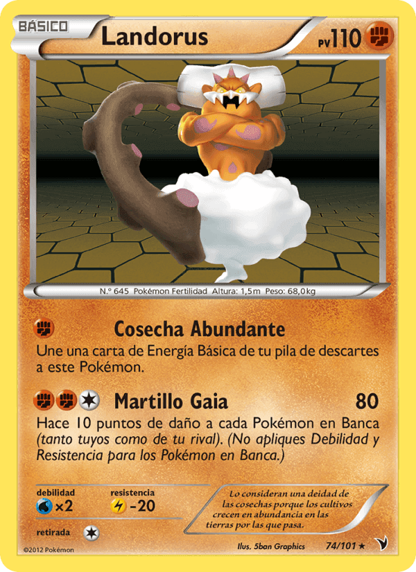 Landorus, card 74 from Nobles Victorias