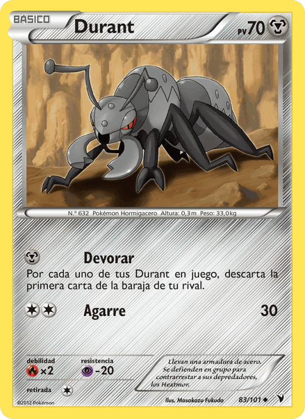 Durant, carta 83 de Nobles Victorias