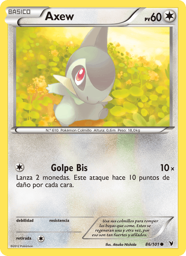 Axew, card 86 from Nobles Victorias