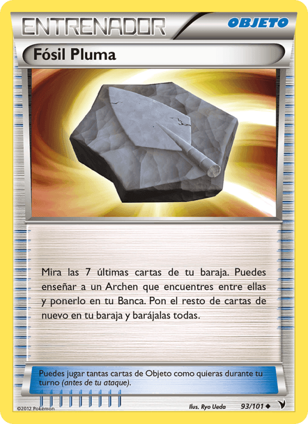 Fósil Pluma, card 93 from Nobles Victorias