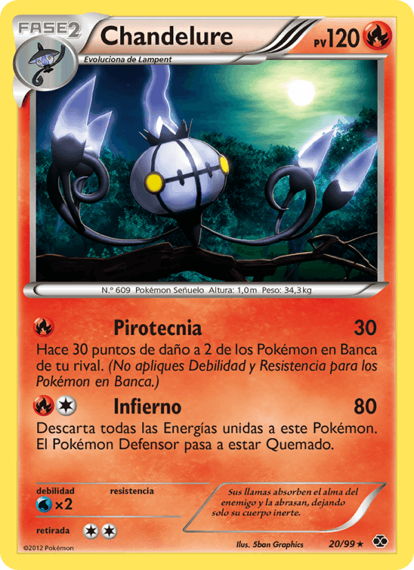 Chandelure, carta 20 di Próximos Destinos