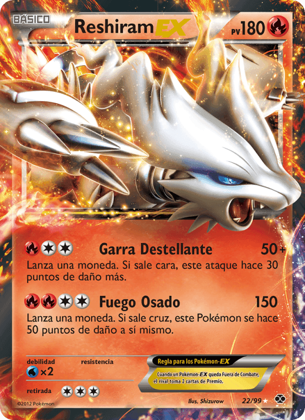 Reshiram-EX, carta 22 de Próximos Destinos