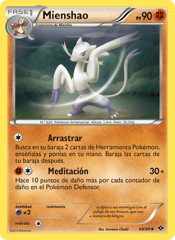 Mienshao, card 68 from Próximos Destinos