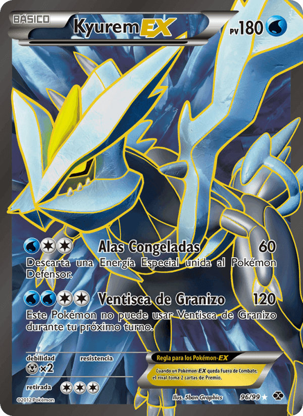 Kyurem-EX, card 96 from Próximos Destinos