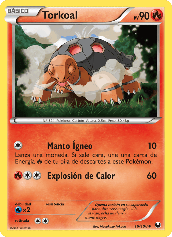 Torkoal, carta 18 de Oscuros Exploradores