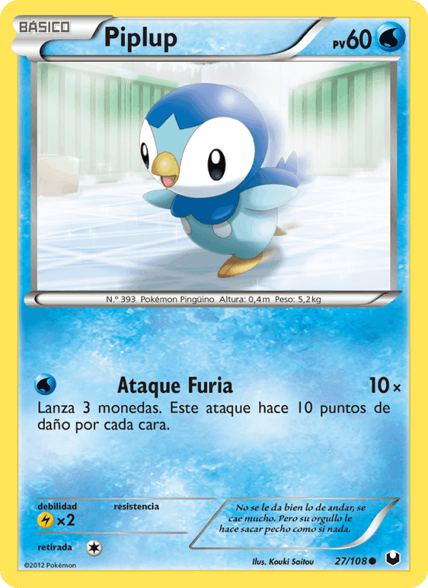 Piplup, carte 27 de Oscuros Exploradores