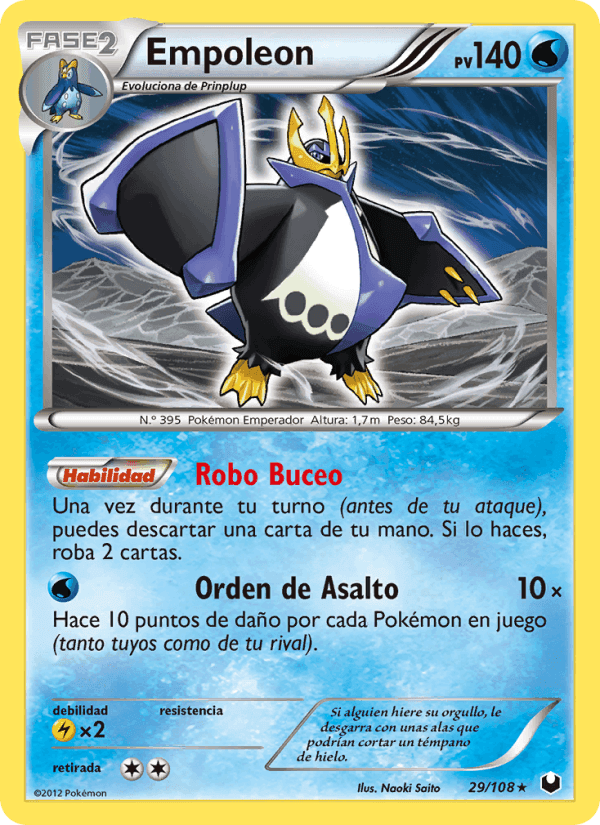 Empoleon, carta 29 de Oscuros Exploradores