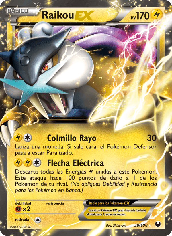 Raikou-EX, carta 38 di Oscuros Exploradores