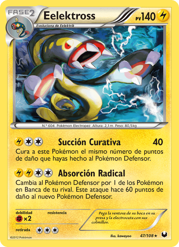 Eelektross, carta 47 de Oscuros Exploradores