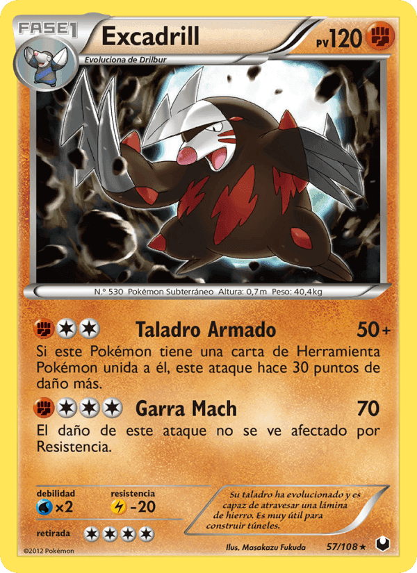 Excadrill, carta 57 di Oscuros Exploradores