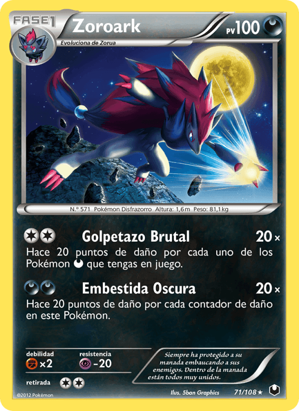 Zoroark, carta 71 de Oscuros Exploradores