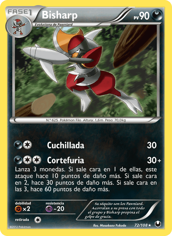 Bisharp, carta 72 di Oscuros Exploradores