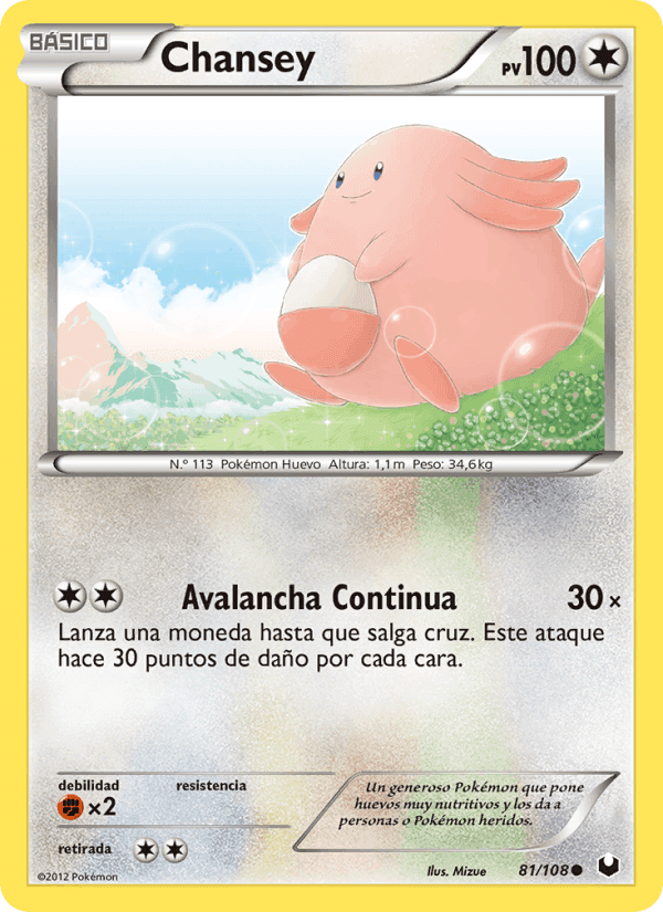 Chansey, card 81 from Oscuros Exploradores