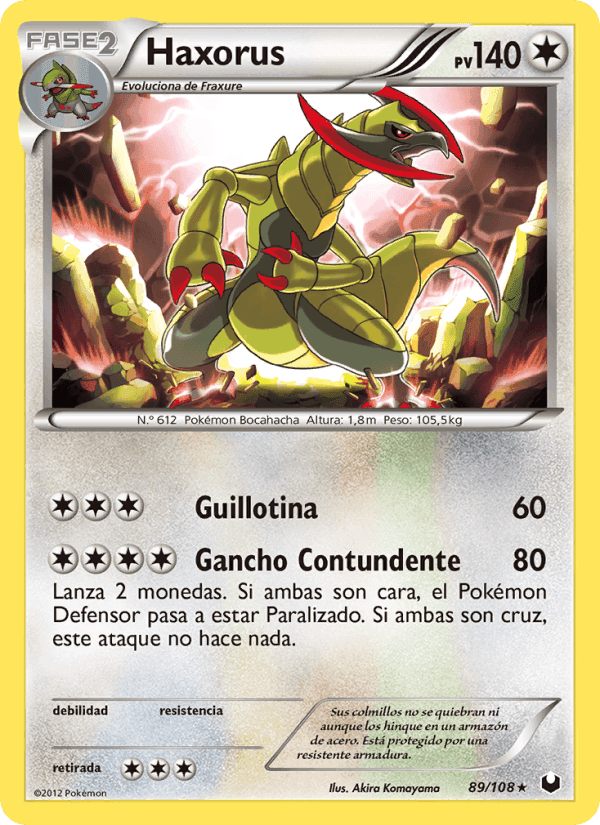 Haxorus, carta 89 de Oscuros Exploradores