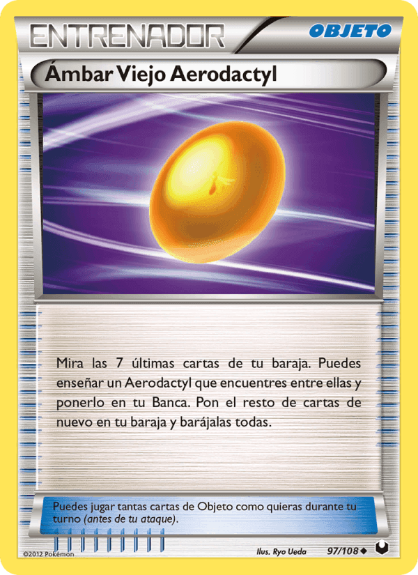 Ámbar Viejo Aerodactyl, card 97 from Oscuros Exploradores