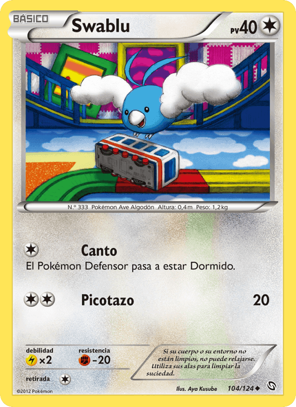 Swablu, carta 104 de Dragones Majestuosos