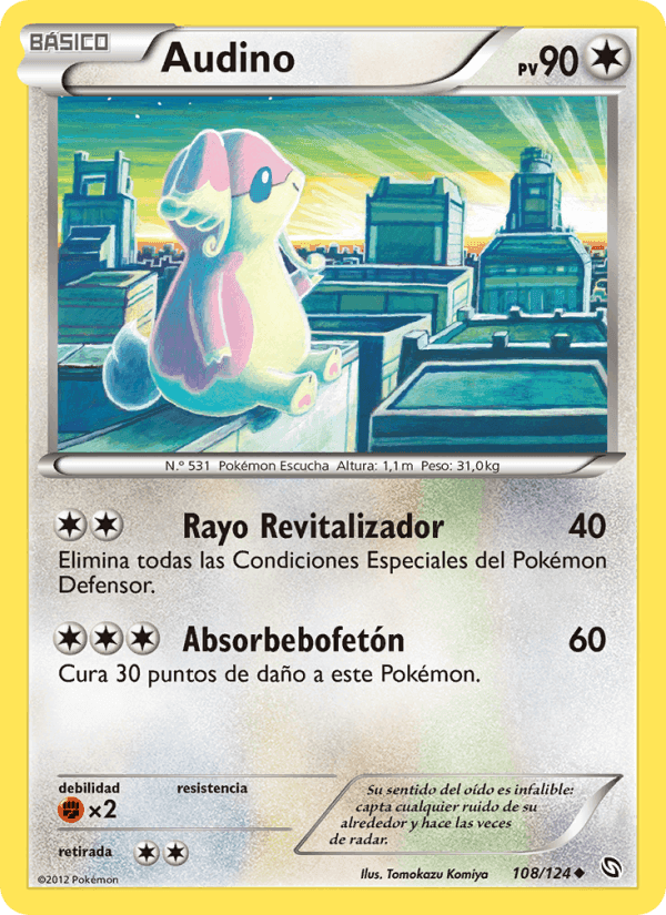 Audino, carta 108 de Dragones Majestuosos