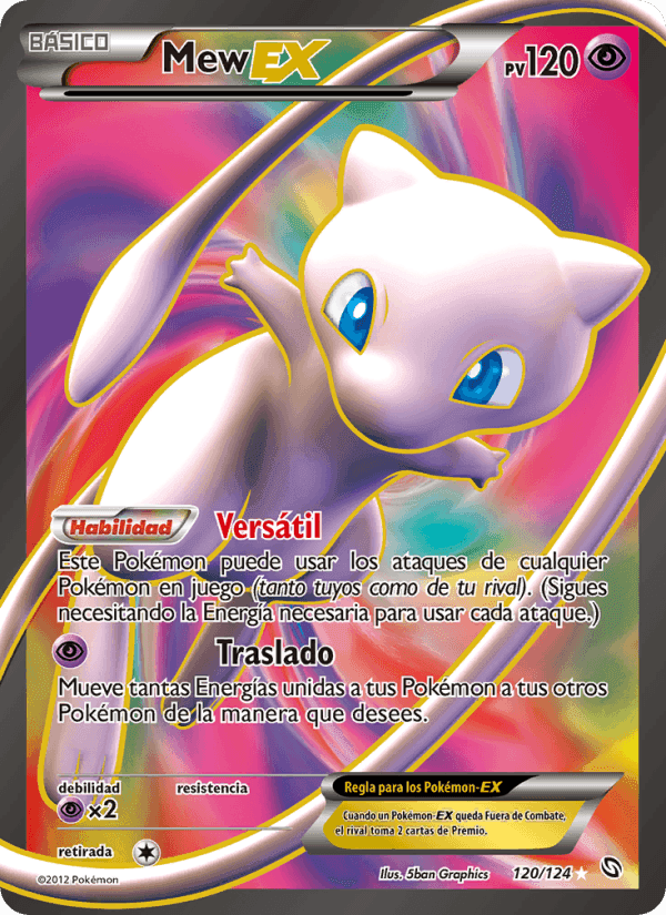 Mew-EX, carta 120 de Dragones Majestuosos