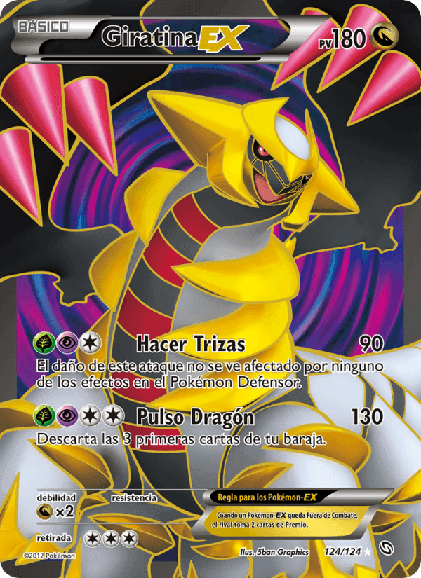Giratina-EX, card 124 from Dragones Majestuosos