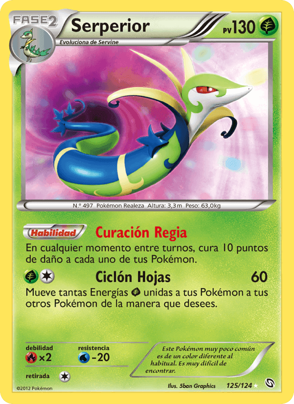 Serperior, card 125 from Dragones Majestuosos