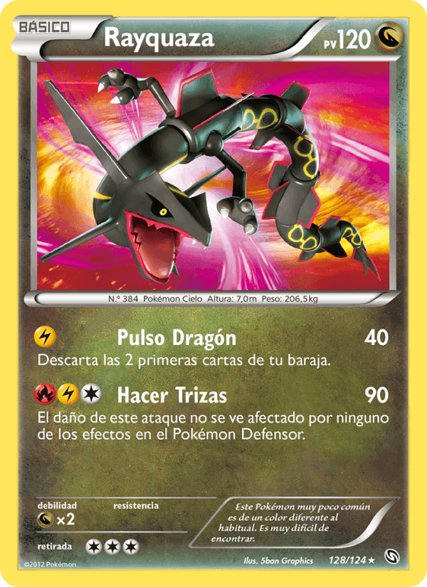 Rayquaza, carta 128 de Dragones Majestuosos