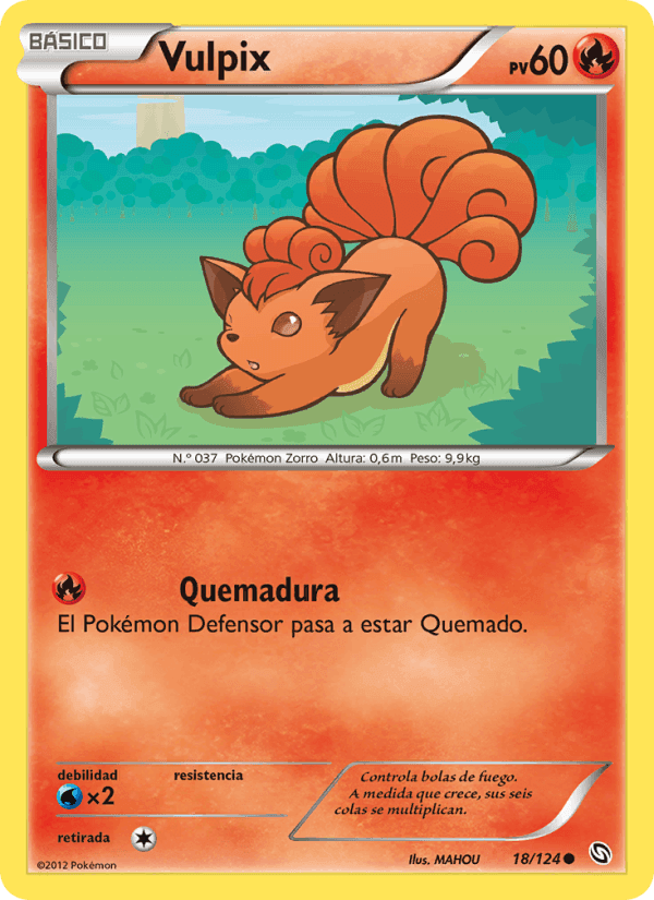 Vulpix, carta 18 di Dragones Majestuosos