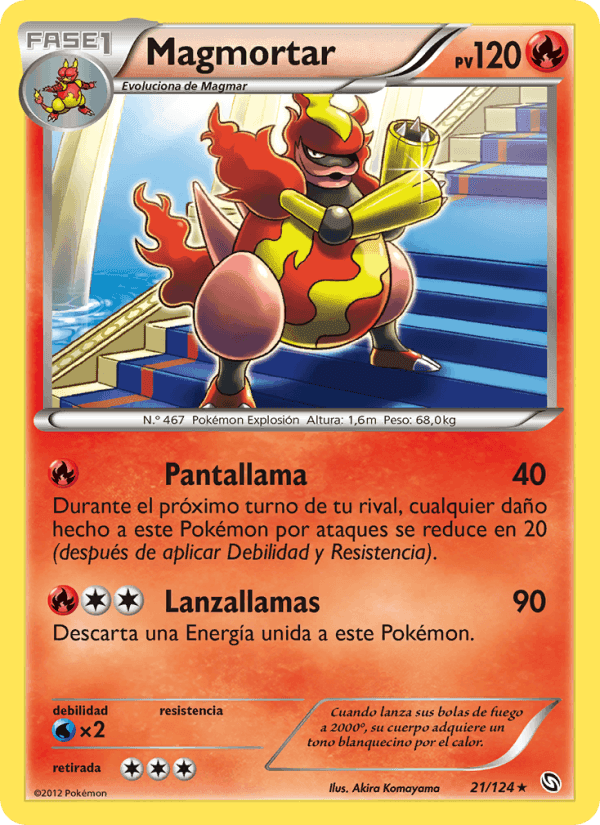 Magmortar, carte 21 de Dragones Majestuosos