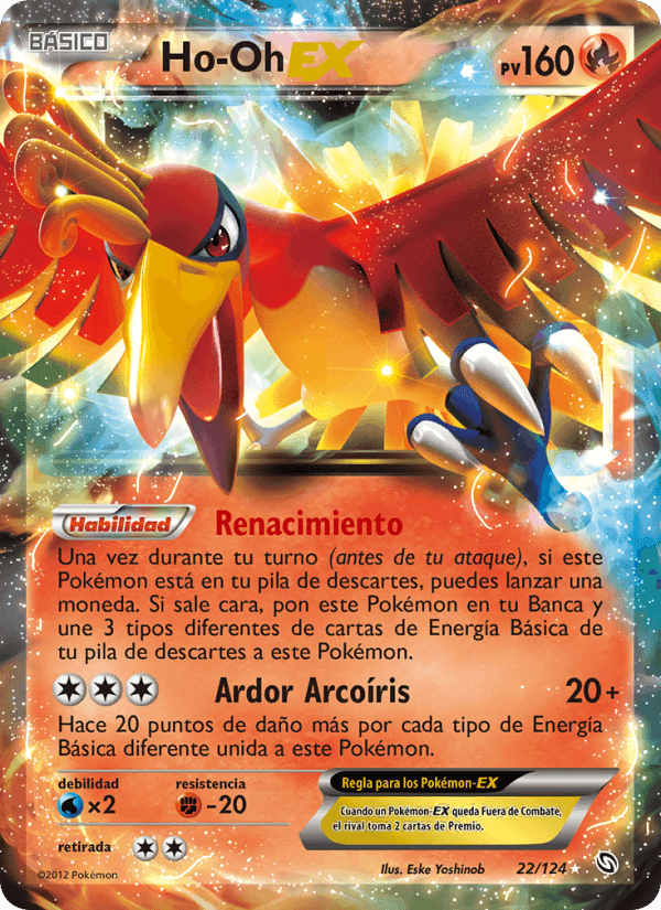 Ho-Oh-EX, carta 22 de Dragones Majestuosos