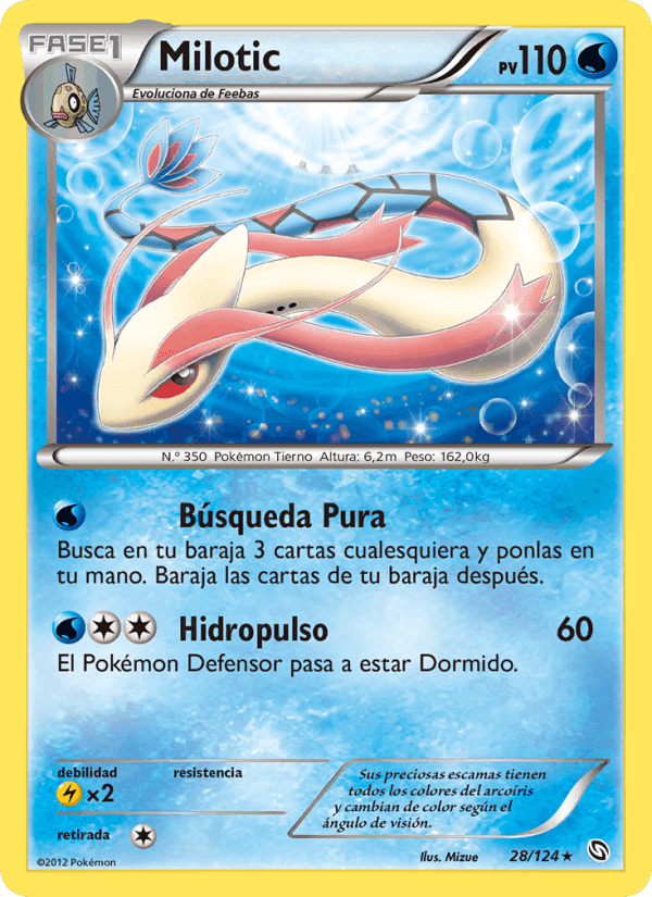 Milotic, carta 28 de Dragones Majestuosos
