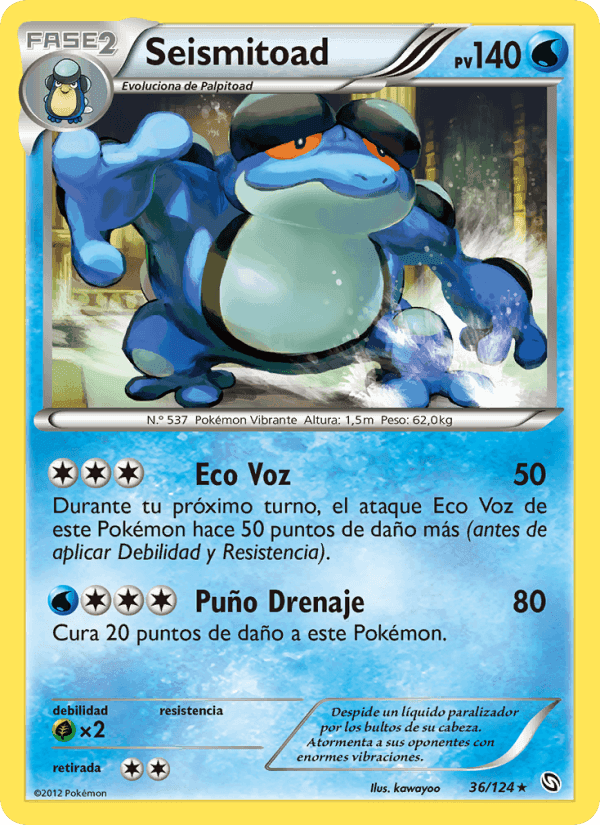 Seismitoad, carta 36 de Dragones Majestuosos
