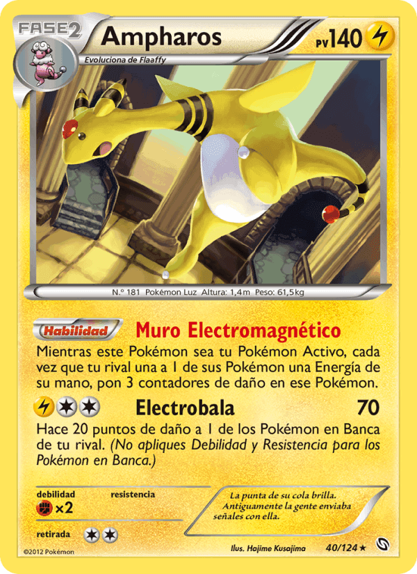 Ampharos, carta 40 di Dragones Majestuosos
