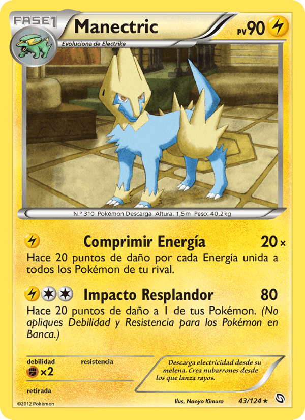 Manectric, carte 43 de Dragones Majestuosos