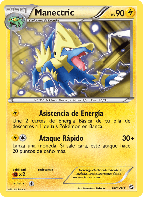 Manectric, carte 44 de Dragones Majestuosos