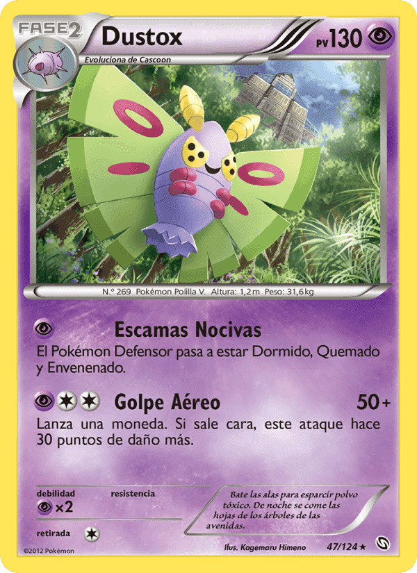 Dustox, carta 47 de Dragones Majestuosos