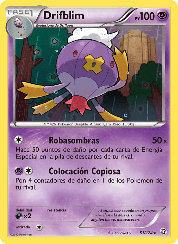 Drifblim, carte 51 de Dragones Majestuosos