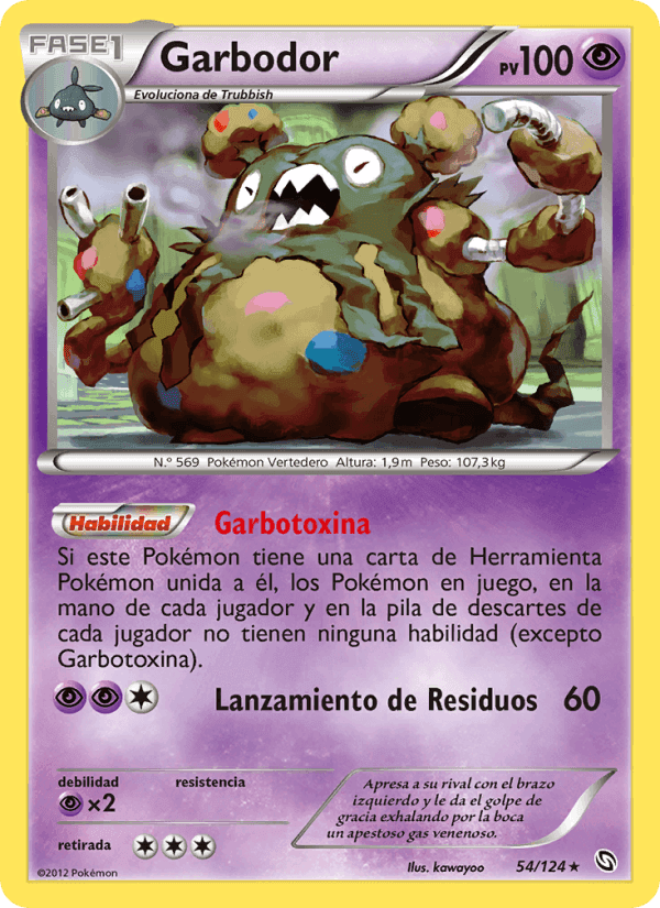 Garbodor, carte 54 de Dragones Majestuosos