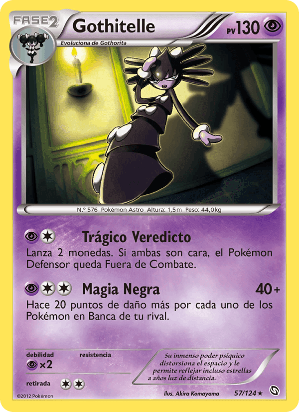 Gothitelle, carte 57 de Dragones Majestuosos