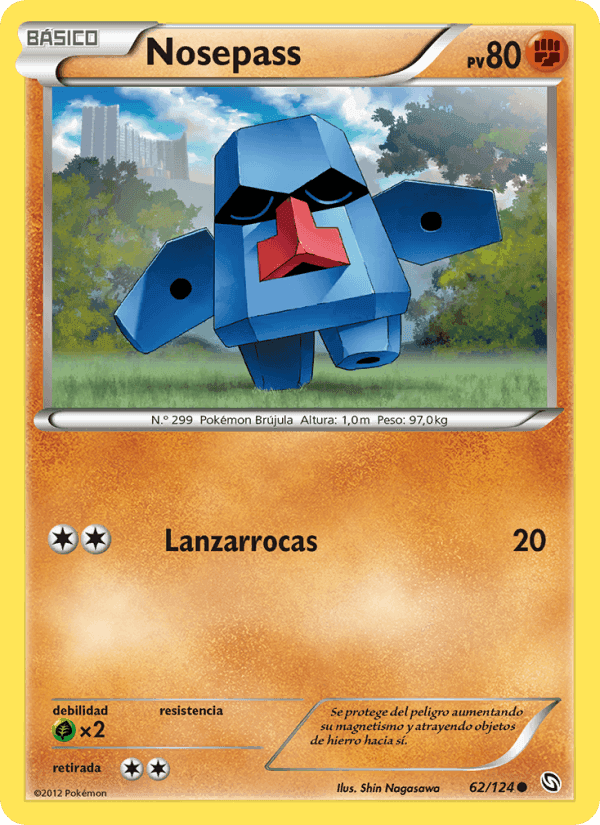 Nosepass, carta 62 de Dragones Majestuosos
