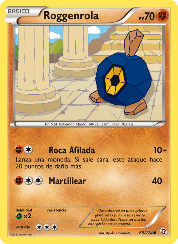 Roggenrola, carta 65 de Dragones Majestuosos