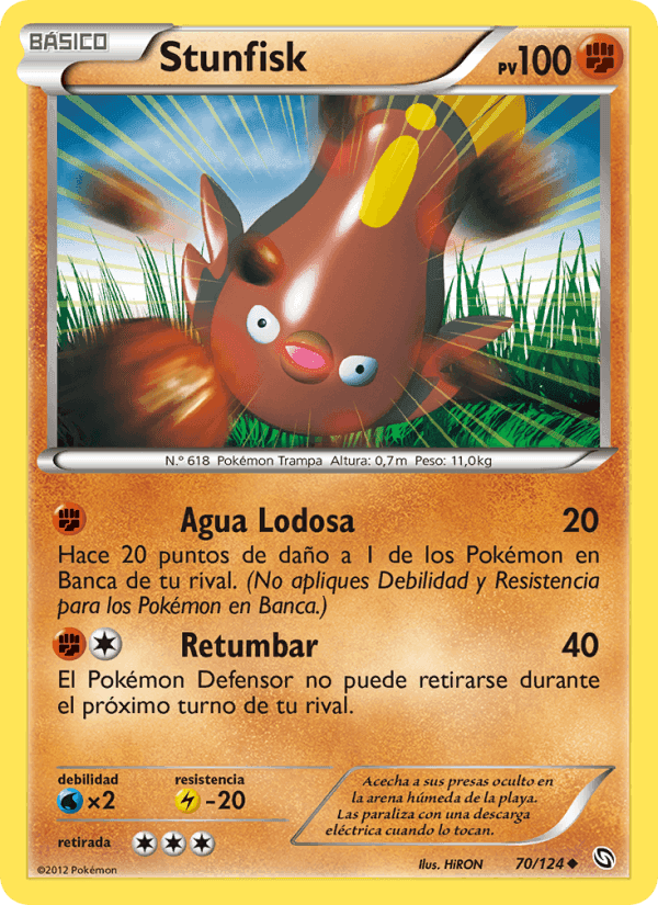 Stunfisk, carta 70 de Dragones Majestuosos