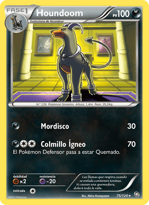 Houndoom, carta 75 de Dragones Majestuosos