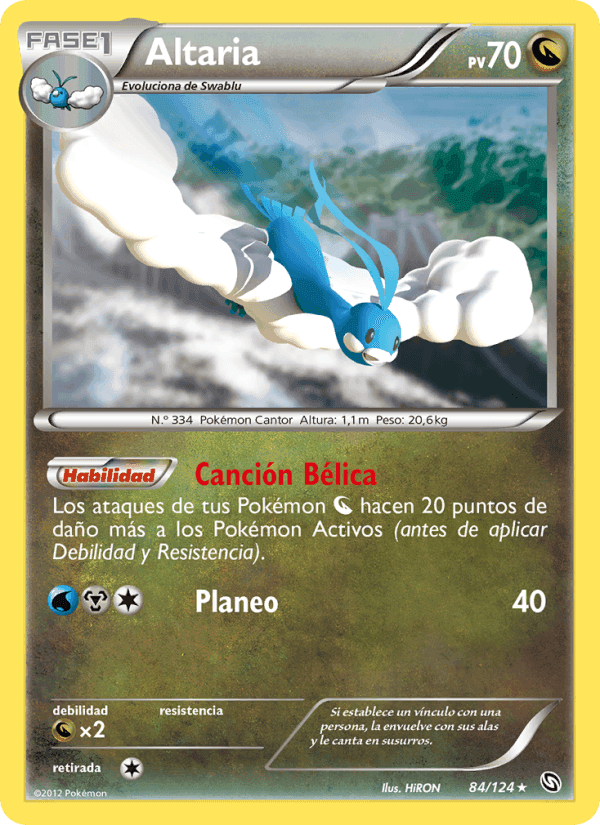 Altaria, card 84 from Dragones Majestuosos