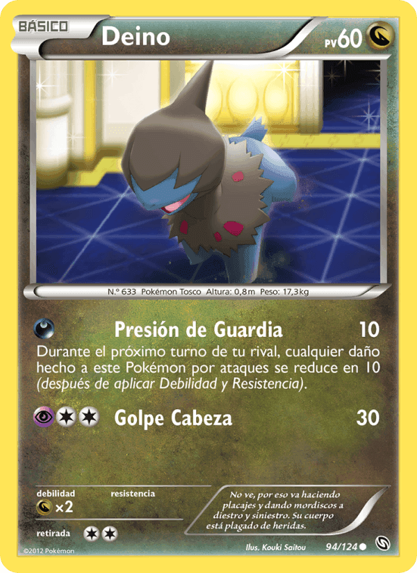 Deino, carta 94 de Dragones Majestuosos