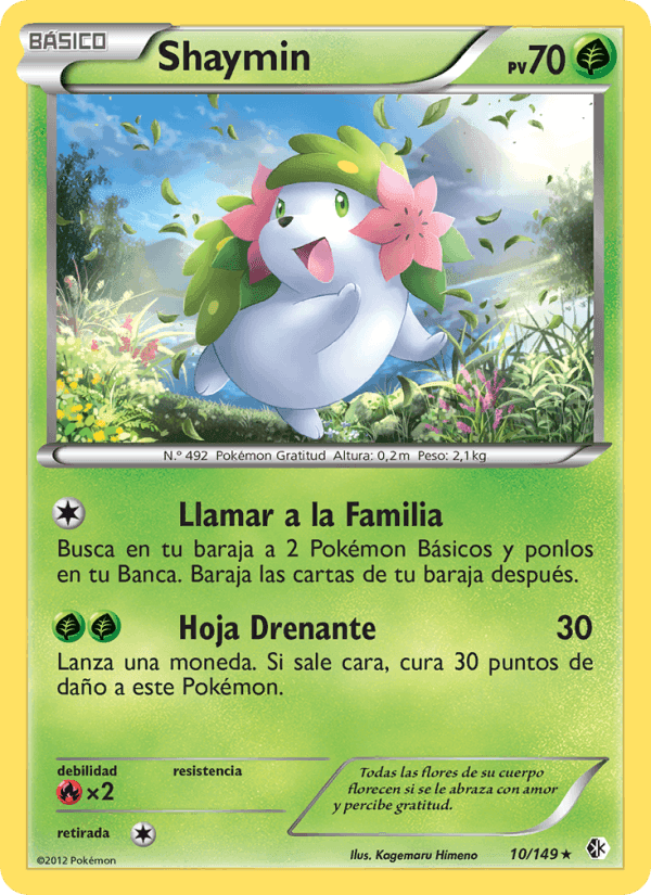 Shaymin, card 10 from Fronteras Cruzadas