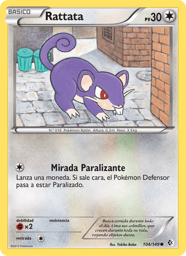 Rattata, carta 104 de Fronteras Cruzadas