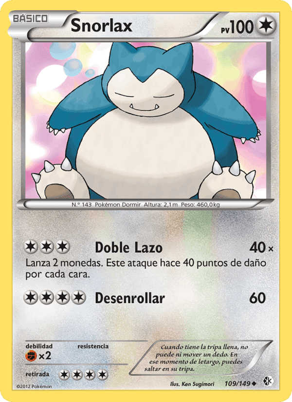 Snorlax, carta 109 de Fronteras Cruzadas